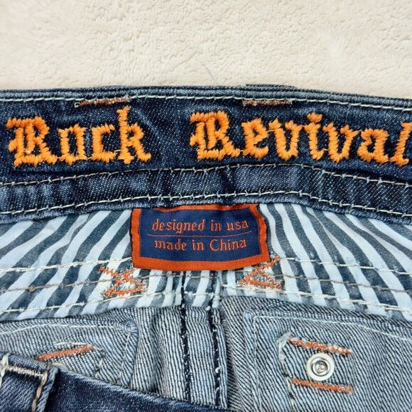 Rock Revival Capri Luz Embroidered Jeans Women's Size 30 - Picture 6 of 16